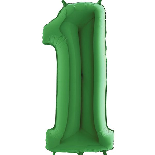 GREEN NUMBER 1 BALLOON