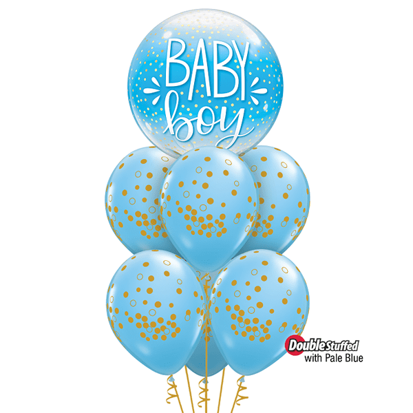 BABY BOY BALLOONS LARGE BOUQUET