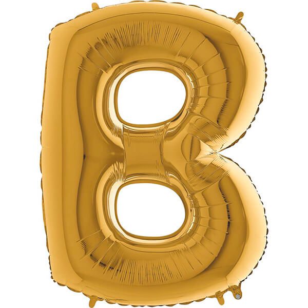 GOLD LETTER B BALLOON