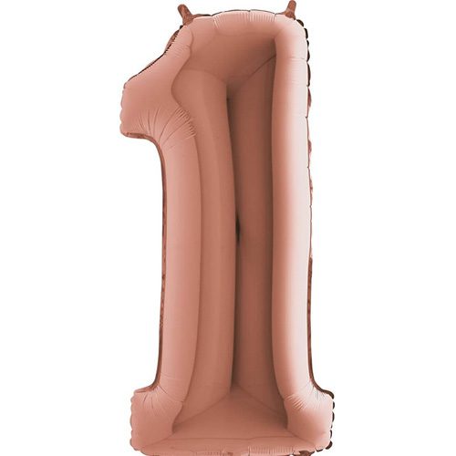 ROSE GOLD NUMBER 1 BALLOON