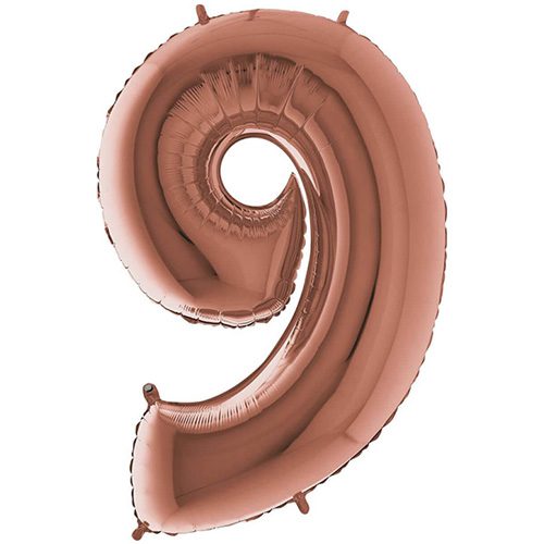 ROSE GOLD NUMBER 9 BALLOON