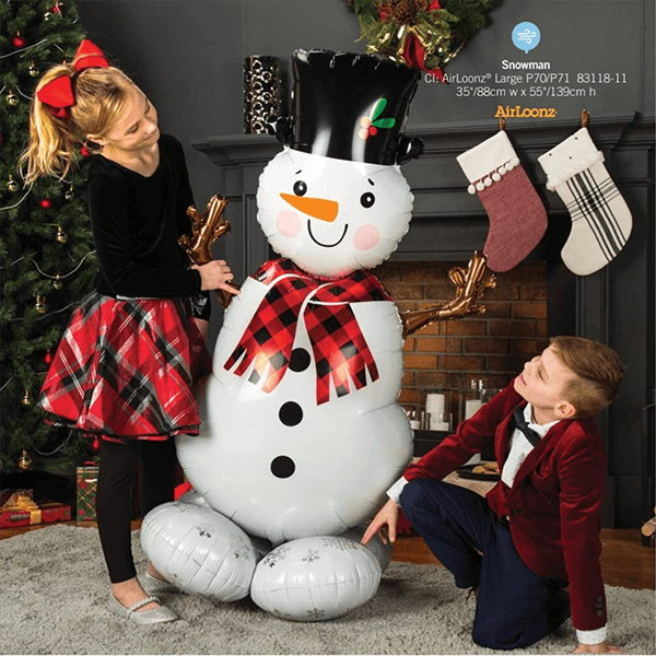 Snowman Airloon Foil Balloon