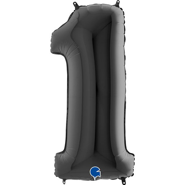BLACK NUMBER 1 BALLOON