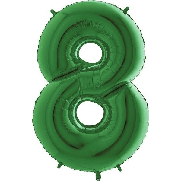GREEN NUMBER 8 BALLOON