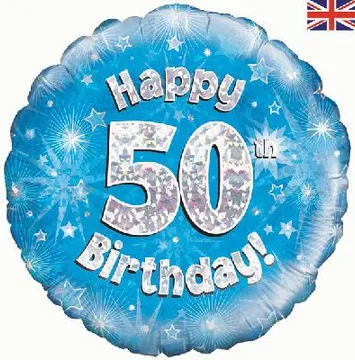 Age Birthday 50 Blue