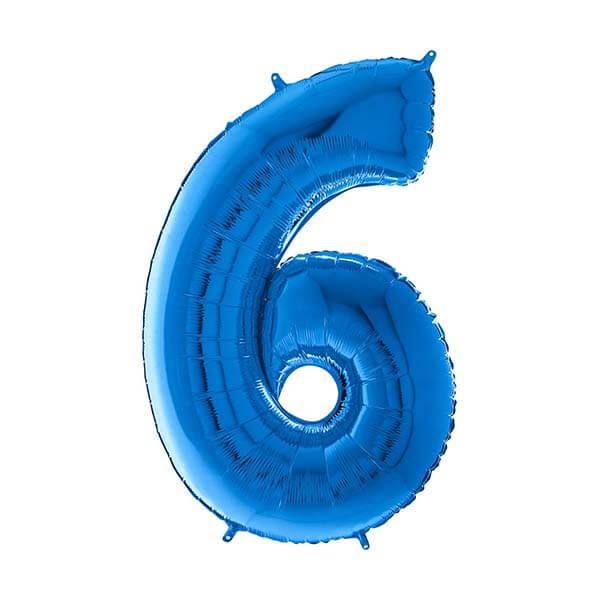 Large 26'' Blue Number Balloon 6