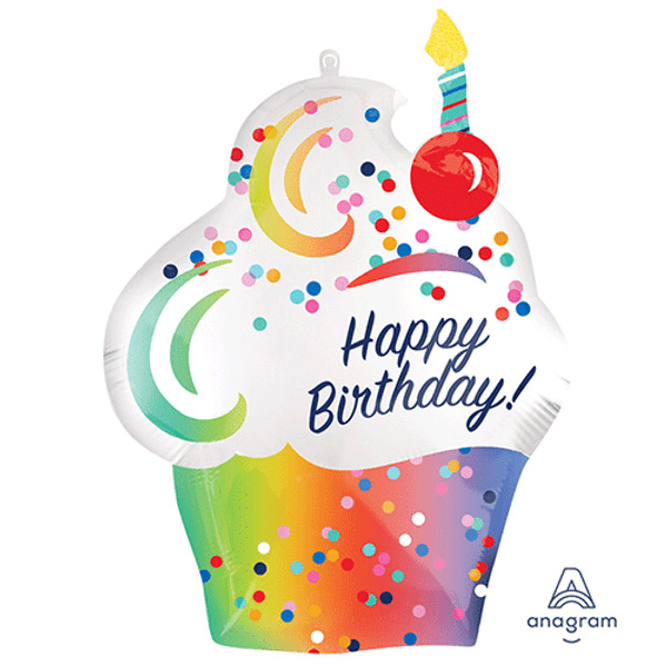 Cupcake Happy Birthday Balloon