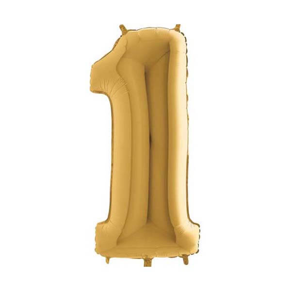 Large 26'' Gold Number Balloon 1