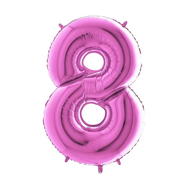Large 26'' Pink Number Balloon 8