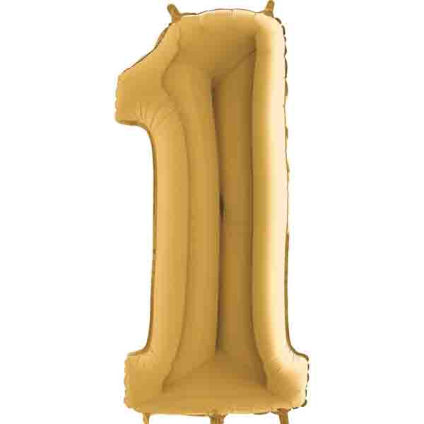 GOLD NUMBER 1 BALLOON