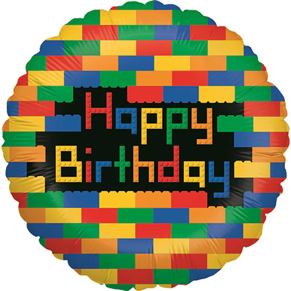 Colourful Blocks Foil Balloon
