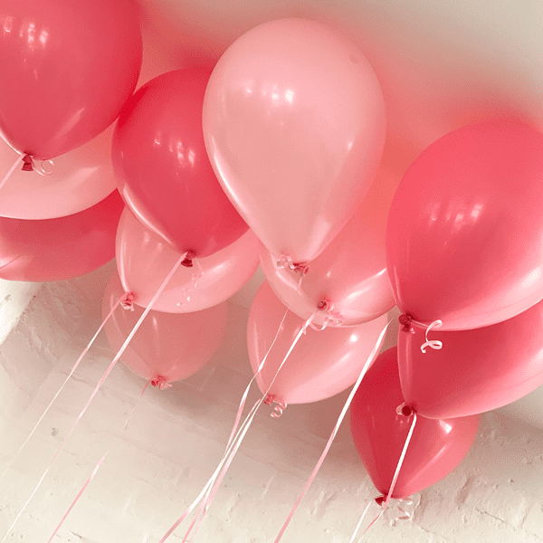 CEILING BALLOONS, PINK & BABY PINK