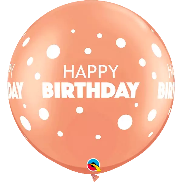 2ft Giant Rose Gold Birthday Balloon