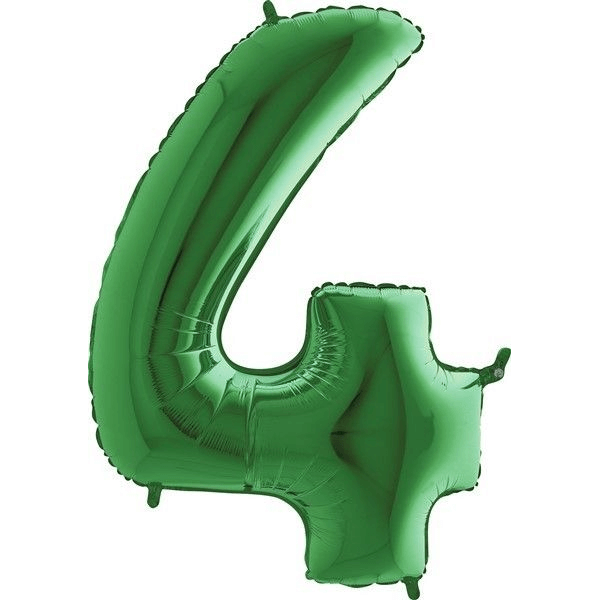 GREEN NUMBER 4 BALLOON