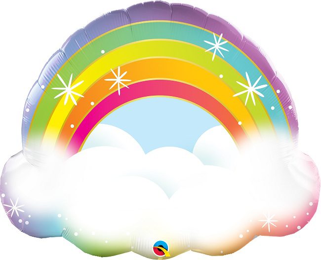 RAINBOW CLOUDS HELIUM BALLOON