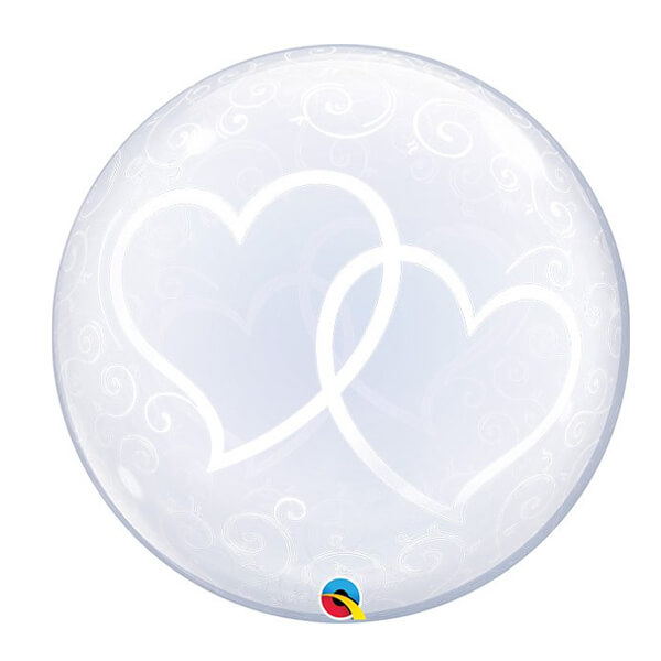 CLEAR BUBBLE ENTWINED HEARTS