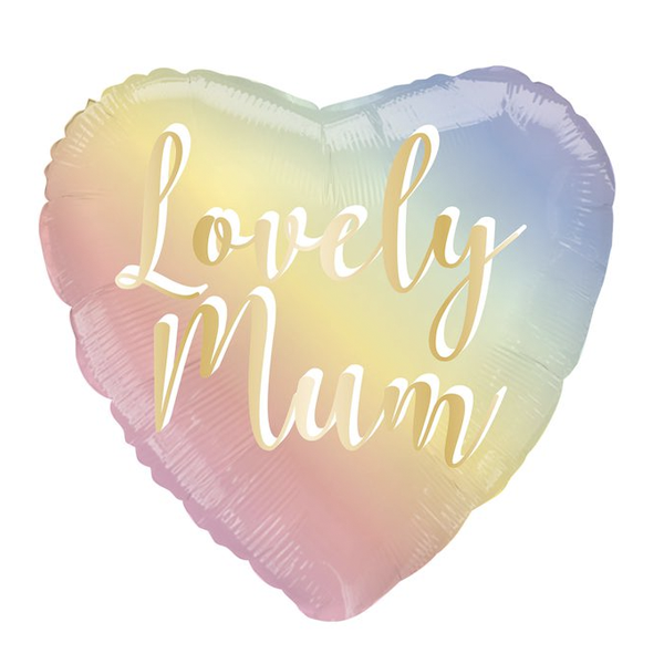 Ombre Heart Lovely Mum Balloon