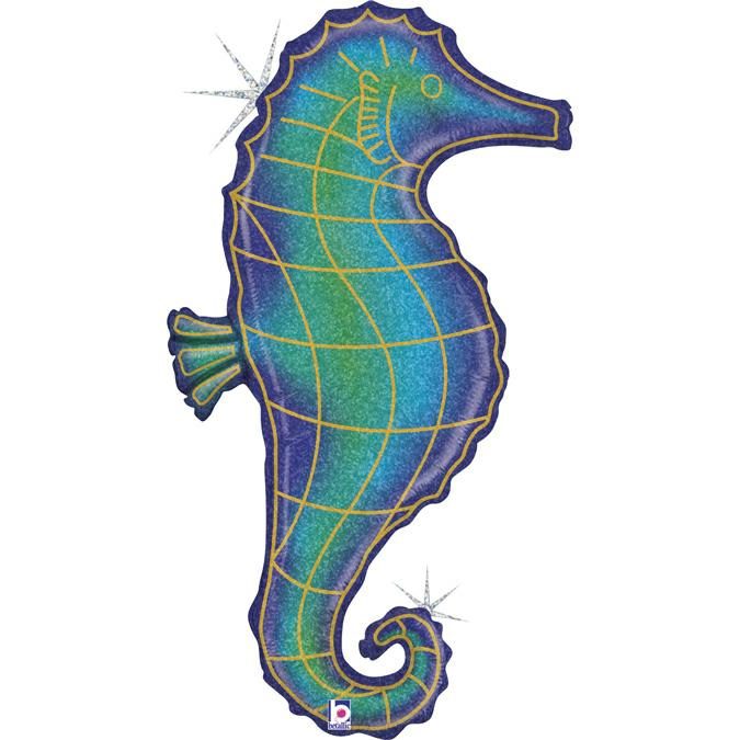 GLITTER SEAHORSE BALLOON
