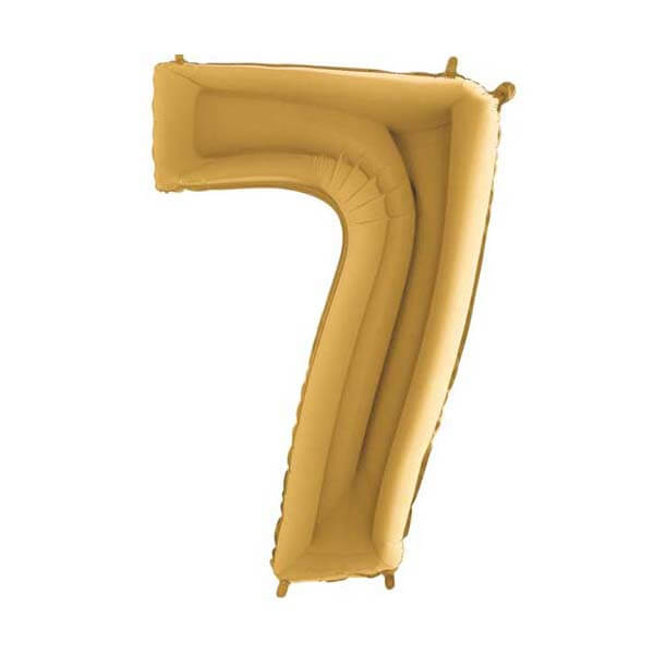 Large 26'' Gold Number Balloon 7