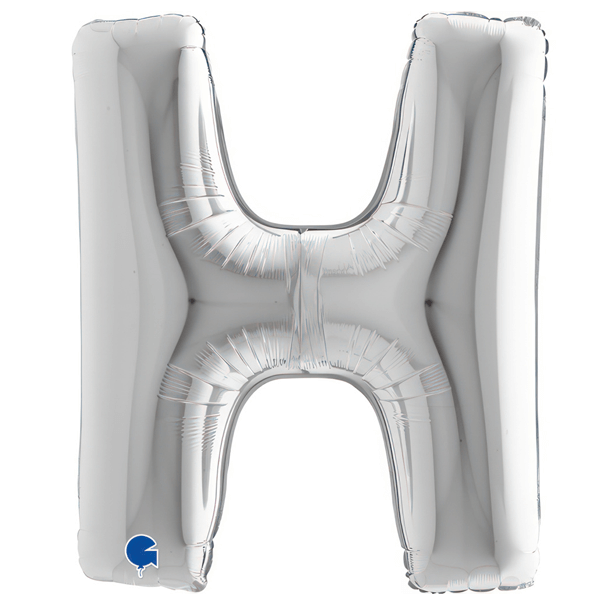 SILVER LETTER H BALLOON
