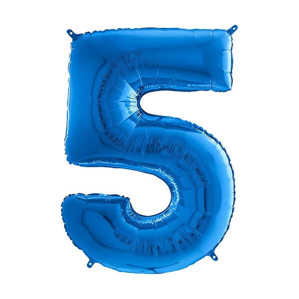 Large 26'' Blue Number Balloon 5