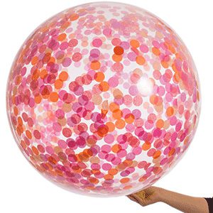 Confetti Flamingo Pink Balloon