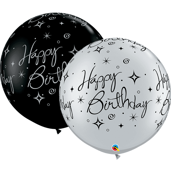 2ft Giant Silver Birthday Balloon
