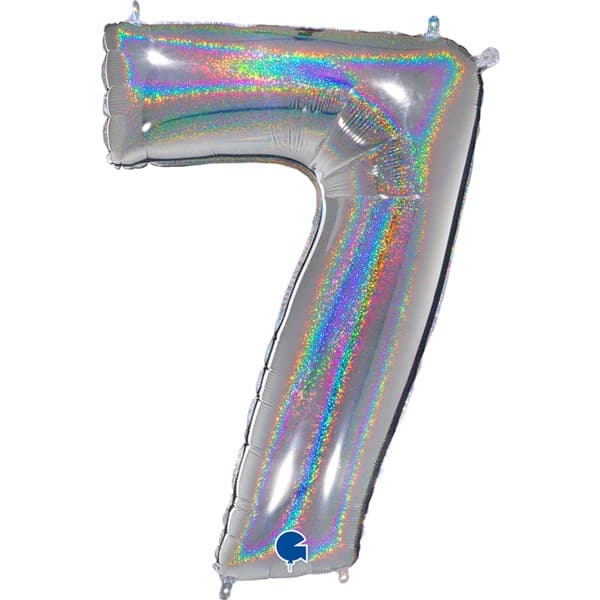 SILVER GLITTER NO7 BALLOON