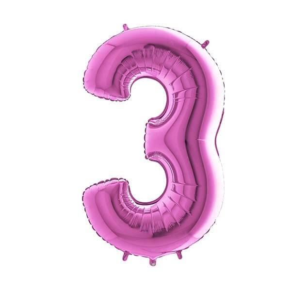 Large 26'' Pink Number Balloon 3