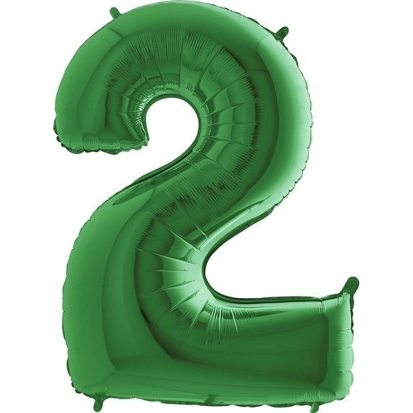 GREEN NUMBER 2 BALLOON