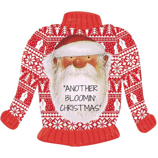 Amscan Anagram 3725701 - Santa "Another Blooming Christmas" Jumper Shape Foil Balloon - 31inch