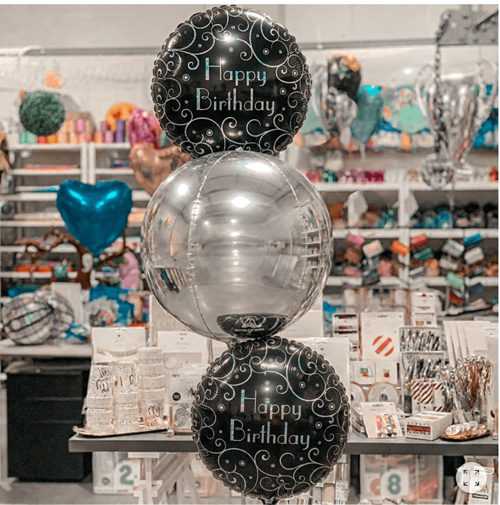 Black Tie Birthday Balloons