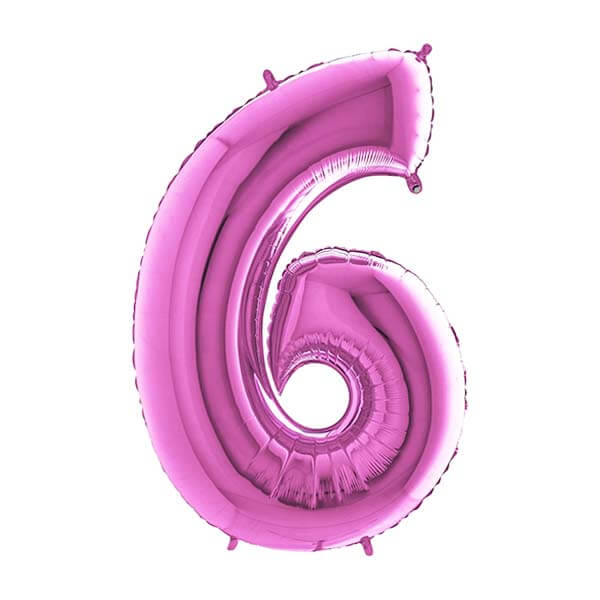 Large 26'' Pink Number Balloon 6