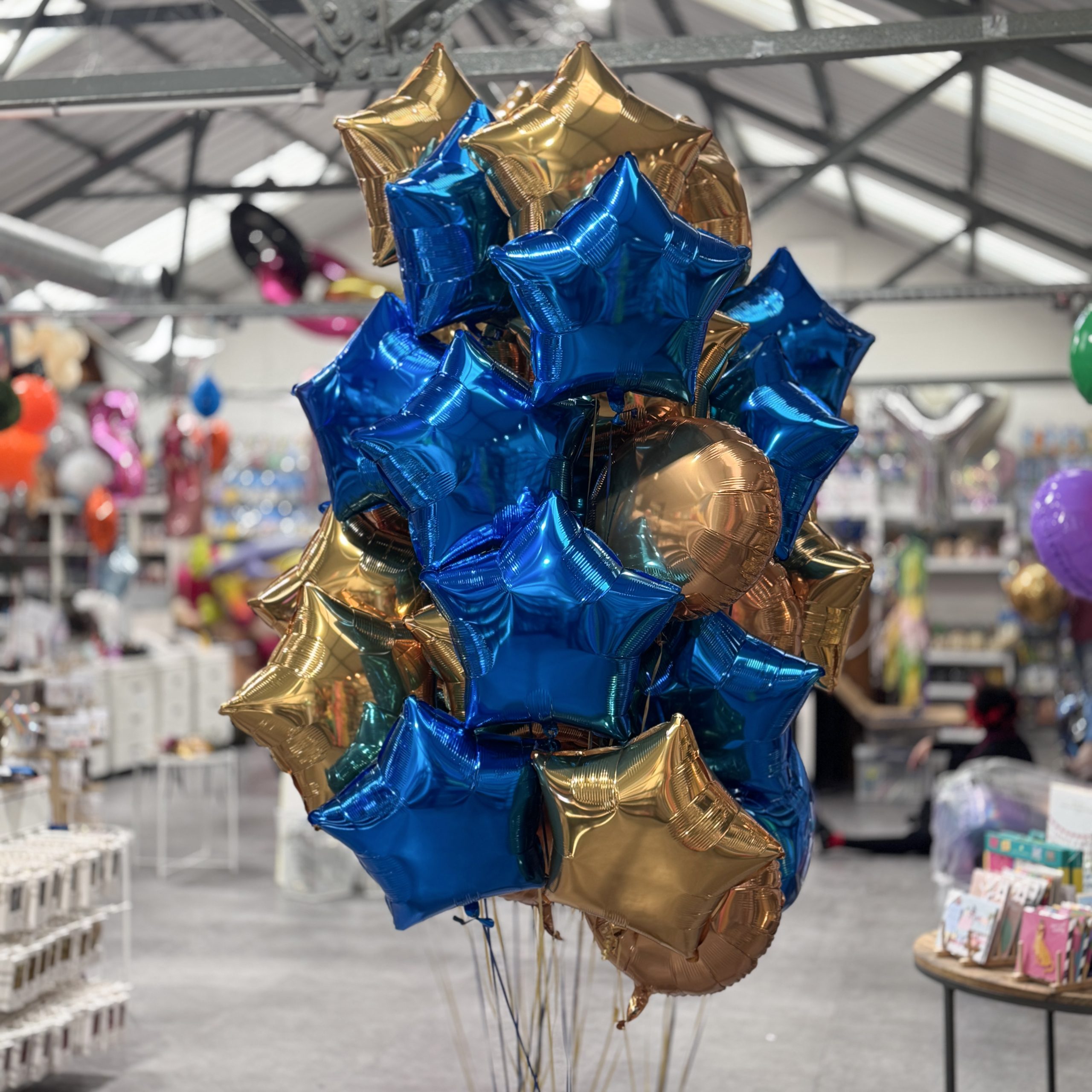 Galaxy Gold & Blue Balloon Bundle