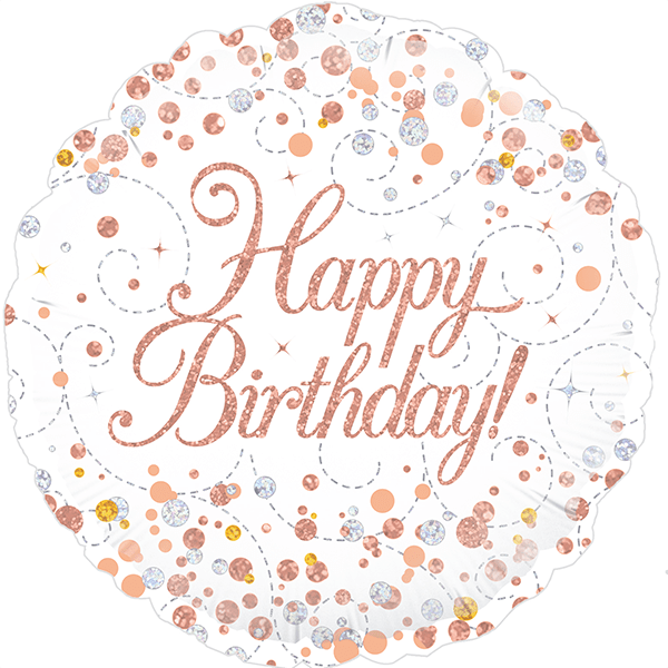 White & Rose Gold Birthday
