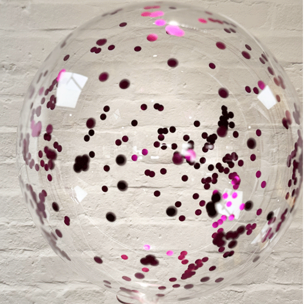 Clear Confetti Bubble Balloon