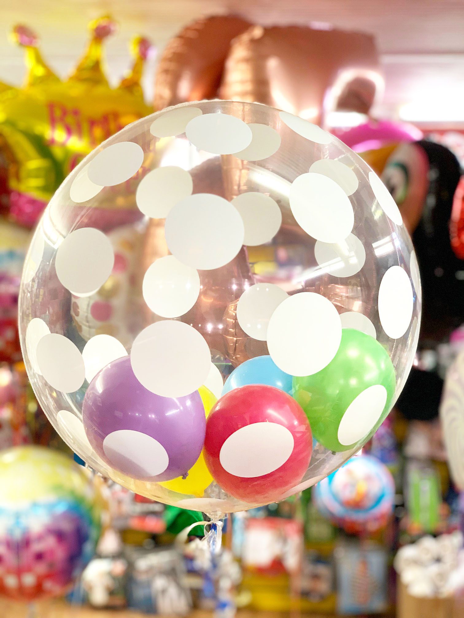 Polka Dots Bubble Stuffed Balloons