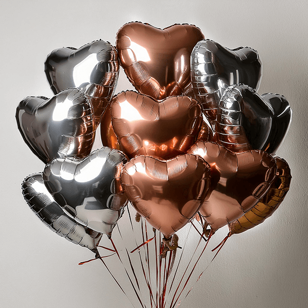 ROSE GOLD & SILVER HEARTS