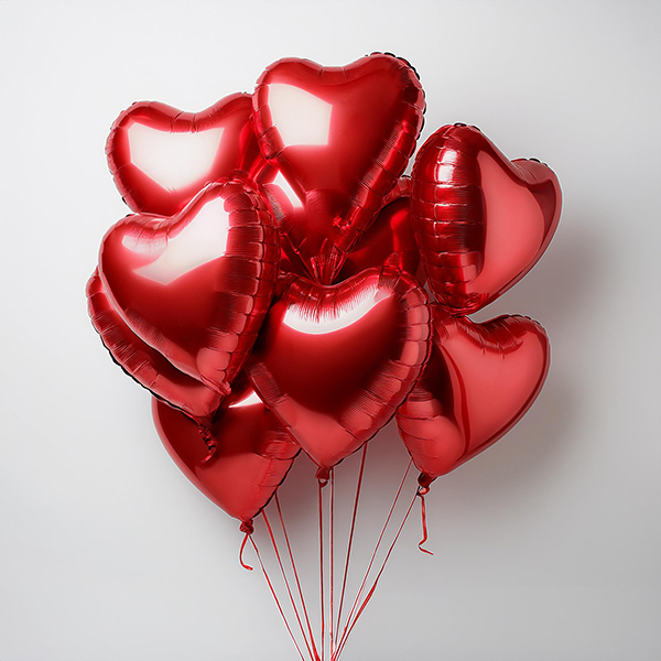 LARGE RED HEARTS BALLOON BOUQUET