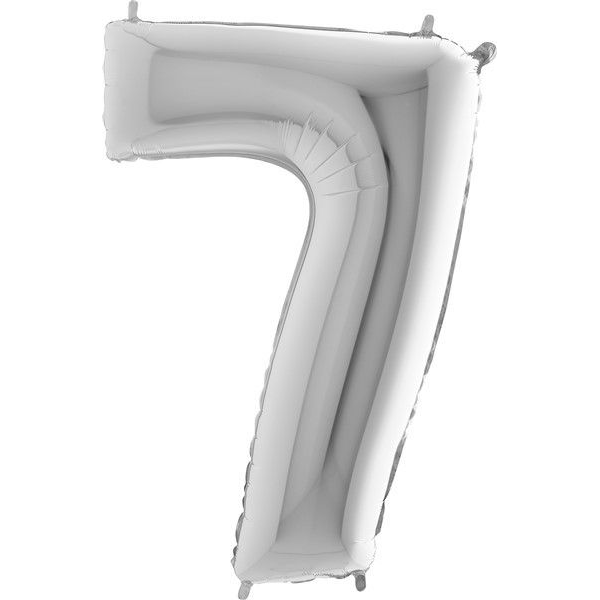 SILVER NUMBER 7 BALLOON