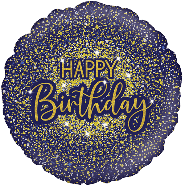 Blue Glitter Birthday