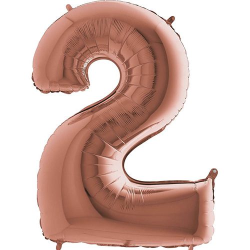ROSE GOLD NUMBER 2 BALLOON