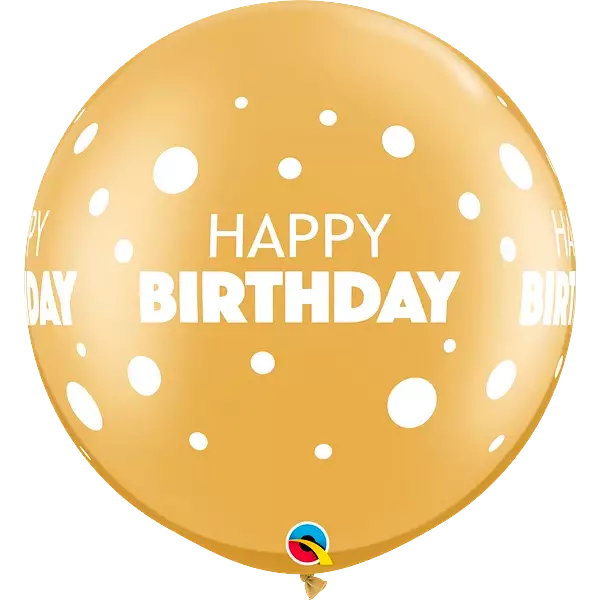 2ft Giant Gold Birthday Balloon