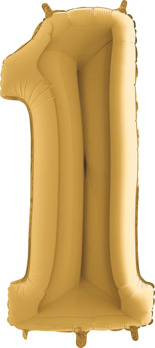 GOLD NUMBER 1 BALLOON