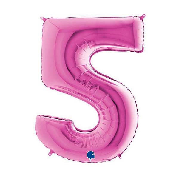 Large 26'' Pink Number Balloon 5