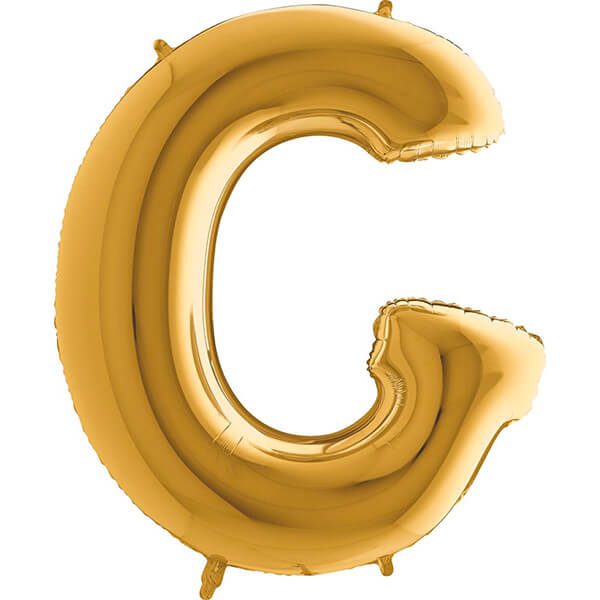GOLD LETTER G BALLOON