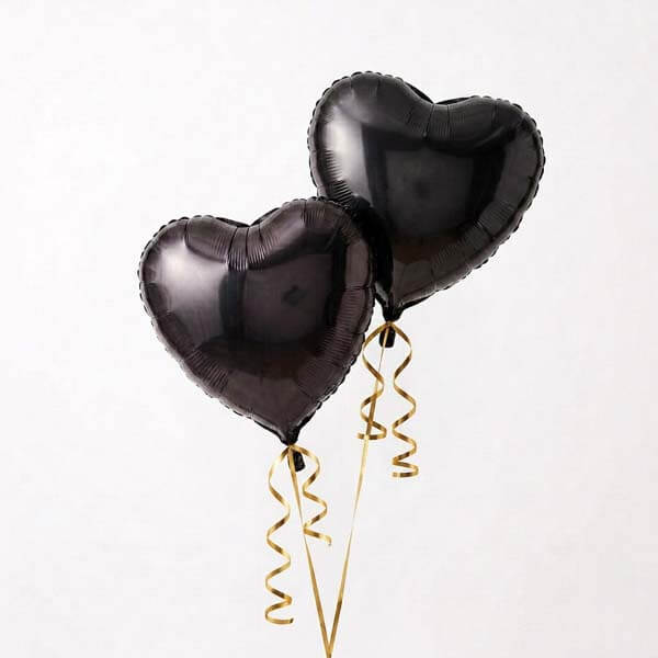 Black Heart Bunch (Gold Ribbon)