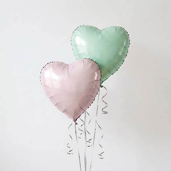 Pastel Green & Pink Heart Bunch