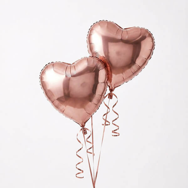Pastel Rose Gold Heart Bunch