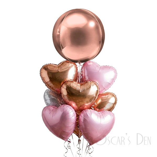  Rose Gold Romance Orbz & Hearts